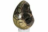 Septarian Dragon Egg Geode - Black Crystals #145255-2